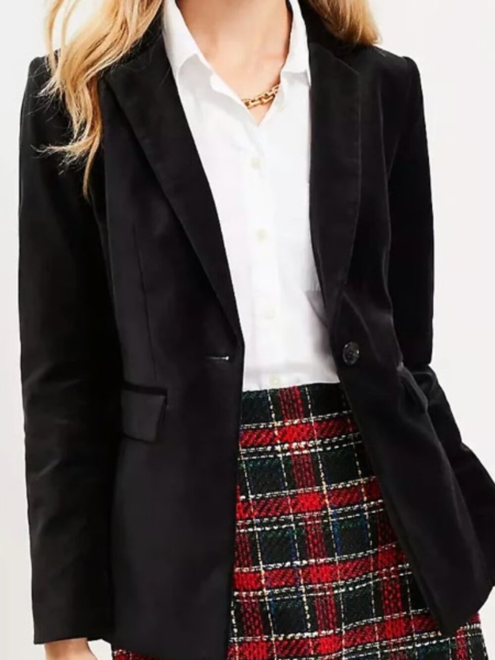 NWT Loft Velvet Modern Blazer